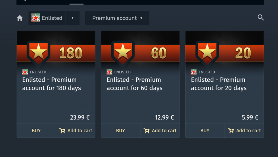 خرید پرمیوم اکانت 20 روزه بازی انلیستد