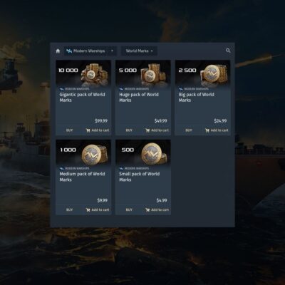 خرید 10000 WM بازی Modern Warships