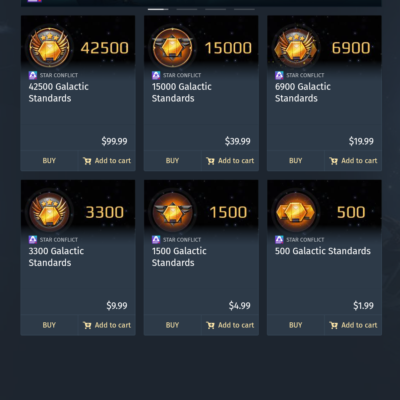 خرید 1500 Galactic بازی Star Conflict