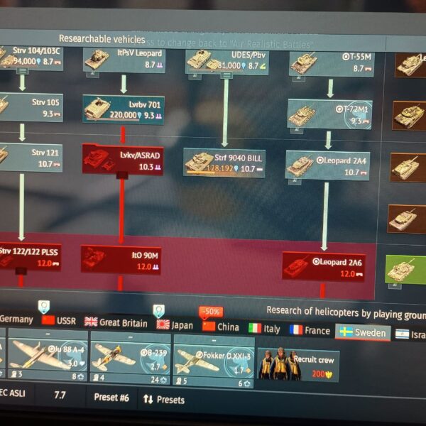 خرید اکانت وارتاندر تاپ سوئد کد #8