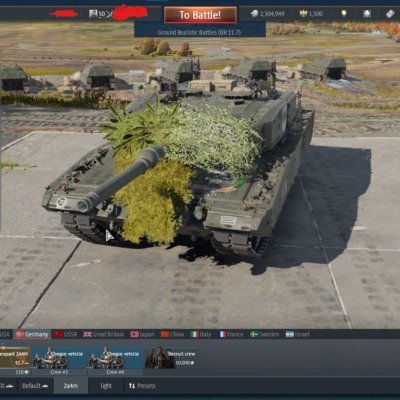 (فروخته شده) اکانت استارتر وارتاندر، زمینی آلمان فول (Leo 2A4M) کد #19