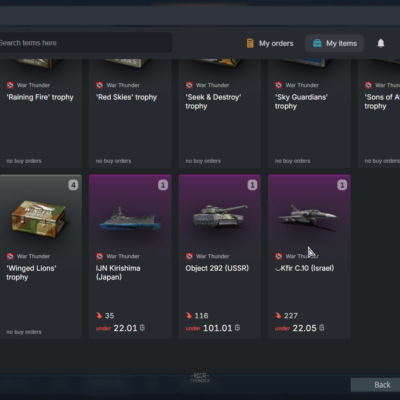 خرید اکانت وارتاندر War Thunder با ۳۵ یونیت پرمیوم و ۳ کپن و ۱۰ تالیسمان کد #17