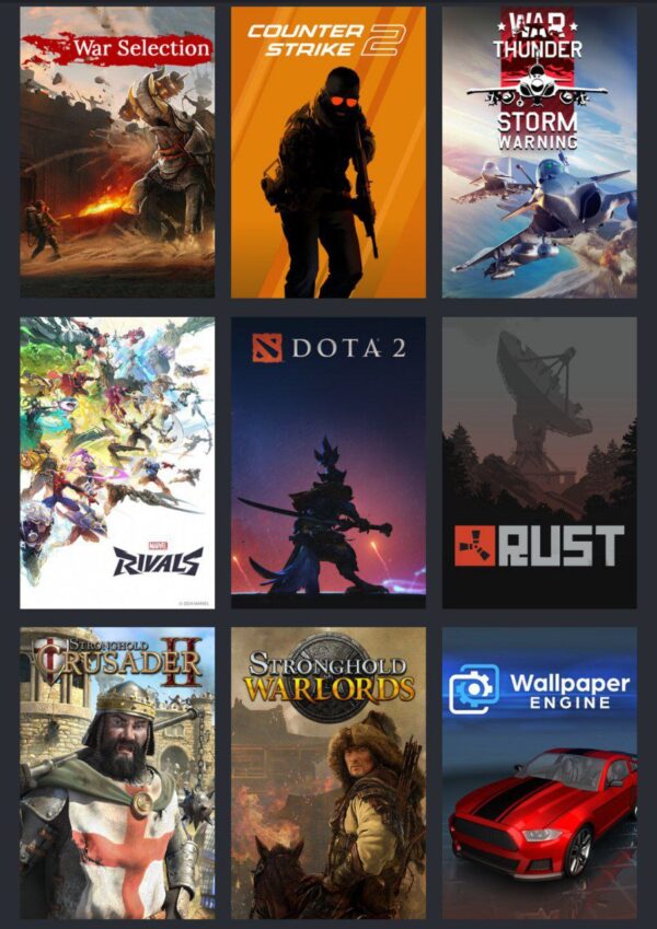 خرید اکانت استیم دارای 25 بازی + وارتاندر و آیتم های مختلف DOTA2 کد #16