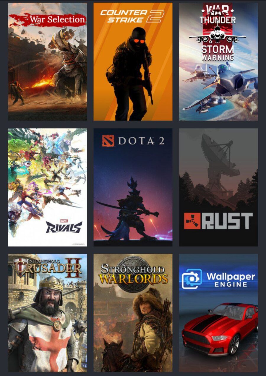 خرید اکانت استیم دارای 25 بازی + وارتاندر و آیتم های مختلف DOTA2 کد #16