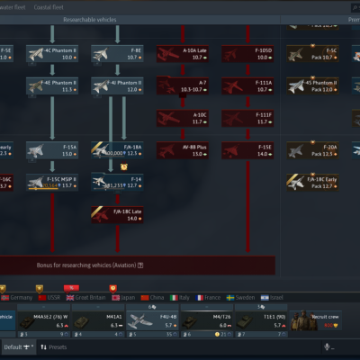 (فروخته شد) اکانت وارتاندر، هوایی آمریکا تا آخر F14 - F15 - F16 - F18 کد #21