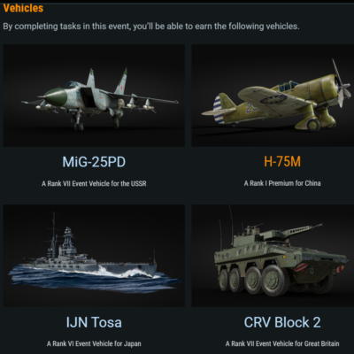 موارد قابل دریافت ایونت کریسمس دریافت هواپیما، تانک و کشتی تاپ مخصوص وارتاندر