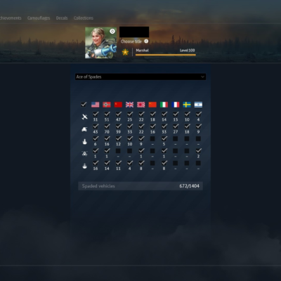 خرید اکانت قدیمی وترن وارتاندر با بیش از 1400 یونیت مختلف و بیش از 80 پریمیوم کد #27