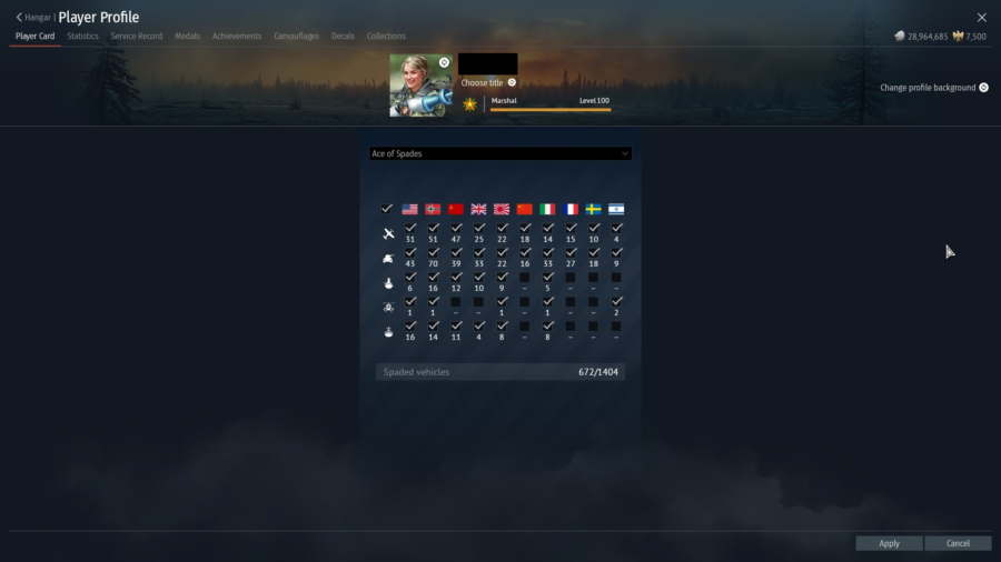 خرید اکانت قدیمی وترن وارتاندر با بیش از 1400 یونیت مختلف و بیش از 80 پریمیوم کد #27