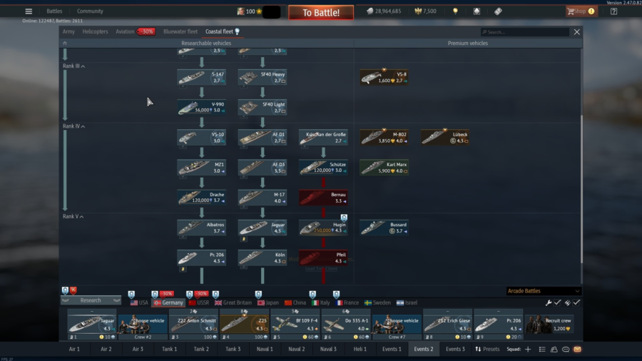 خرید اکانت قدیمی وترن وارتاندر با بیش از 1400 یونیت مختلف و بیش از 80 پریمیوم کد #27