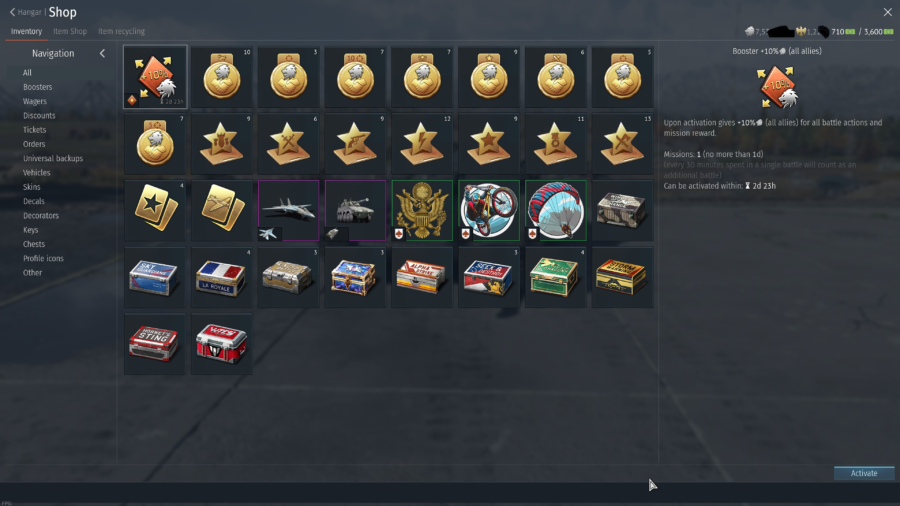 خرید اکانت وارتاندر 3 فکشن ،کوپن قابل فروش اف 14 ایرانی(100 دلار)،آمریکا،روسیه،انگلیس کد #35