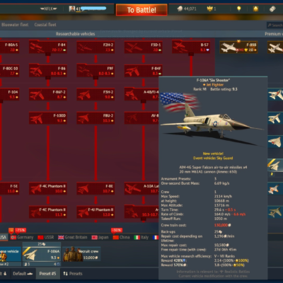 خرید اکانت وارتاندر آلمان دارای  f 106 a tornado ids (perm) کد #34