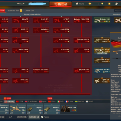 خرید اکانت وارتاندر آلمان دارای  f 106 a tornado ids (perm) کد #34