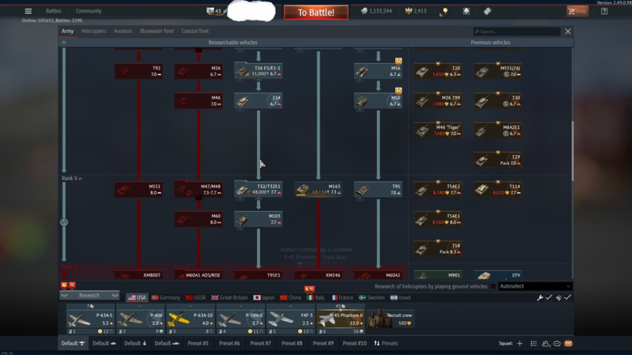 خرید اکانت وارتاندر f4s با amx 30 super + رنک بالای زمین و هوای آمریکا کد #41