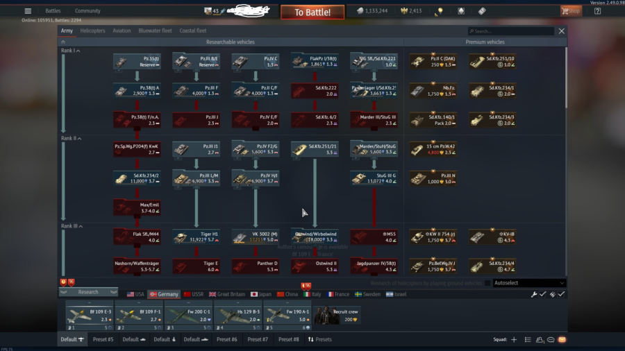 خرید اکانت وارتاندر f4s با amx 30 super + رنک بالای زمین و هوای آمریکا کد #41