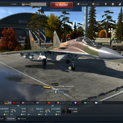 خرید اکانت وارتاندر هوایی ۳ فکشن فول(آلمان-چین-بریتانیا)+۱فکشن دریایی کد #47