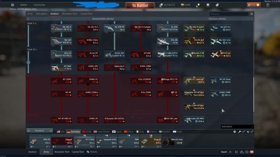 خرید اکانت وارتاندر دارای f5-c امریکا و میگ 21 lazur و turm 3 و.... کد #45