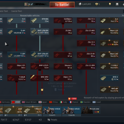 خرید اکانت ناب وارتاندر با 7 یونیت پرمیوم (شوروی تا رنک 6 باز شده-4 یونیت پرمیوم درجه یک تاپ تیر) کد #53 (پین شده)