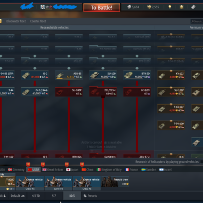 خرید اکانت وارتاندر استارتر با دو یونیت پرمیوم تی 80یودی و ای10 تاندربولت کد #55 (پین شده)