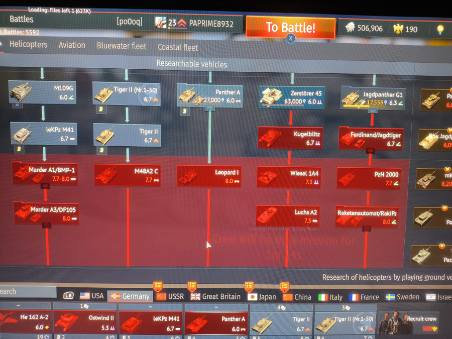 خرید اکانت وارتاندر المان ایر و گراند تا رنک 5 بازشده 4 فوله با 167 روز پریمیوم مخصوص ایکس باکس و پی سی کد #56