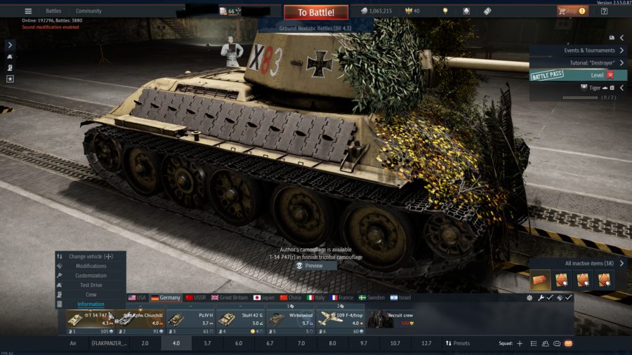 خرید اکانت وارتاندر قیمت ارزان به دلیل نیاز مالی فروش اکانت ویژه با یونیت پرمیوم ویژه و کم یاب flakpanzer 341 کد #59 (پین شده)