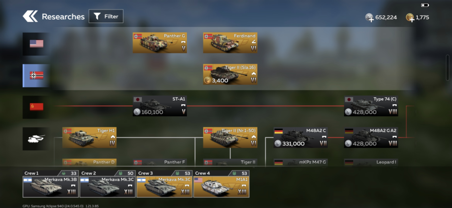 خرید اکانت وارتاندر موبایل (تانک محور) کد #2