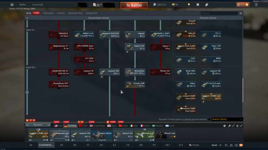 خرید اکانت وارتاندر قیمت ارزان به دلیل نیاز مالی فروش اکانت ویژه با یونیت پرمیوم ویژه و کم یاب flakpanzer 341 کد #59 (پین شده)