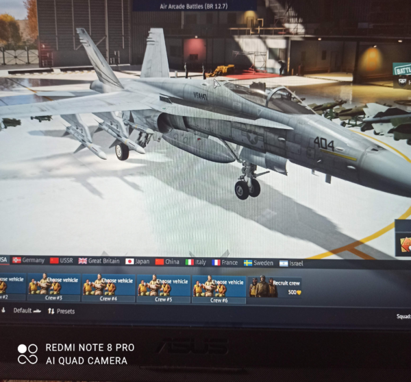 خرید اکانت وارتاندر آمریکا با یک پریمیوم جنگنده F/A-18C کد #77